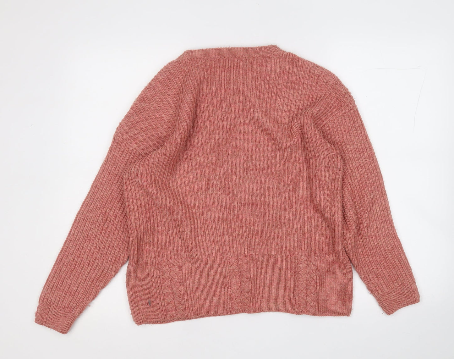 George Womens Red Round Neck  Acrylic Pullover Jumper Size 12