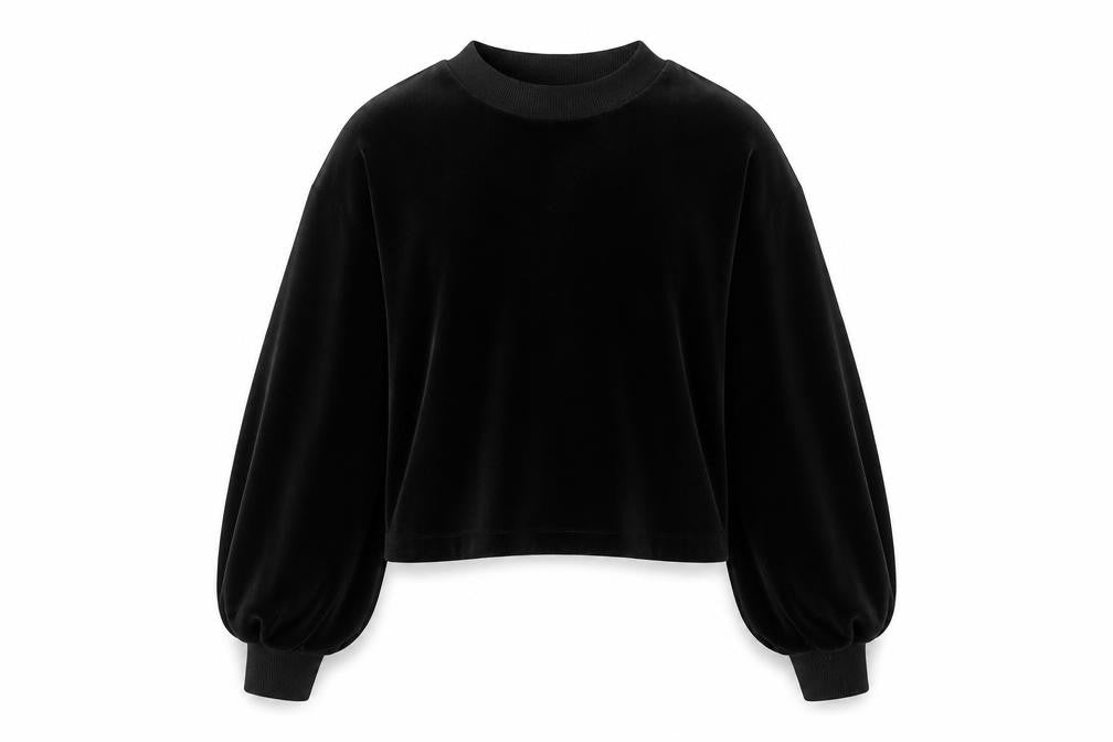 Candy Girls Black  Cotton Pullover Sweatshirt Size 10 Years