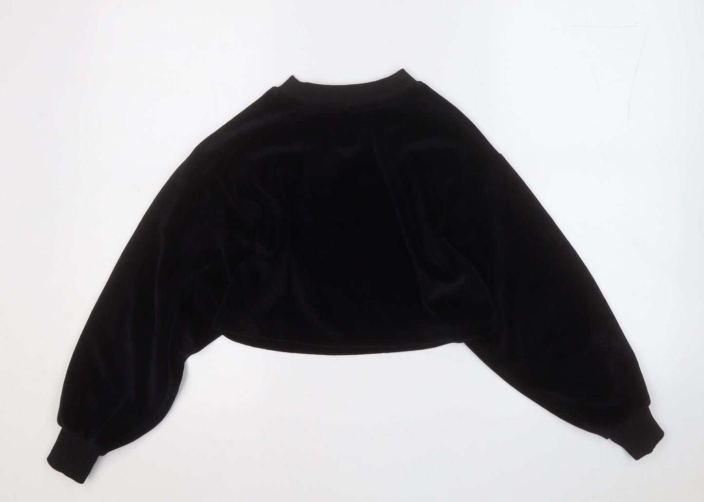 Candy Girls Black  Cotton Pullover Sweatshirt Size 10 Years