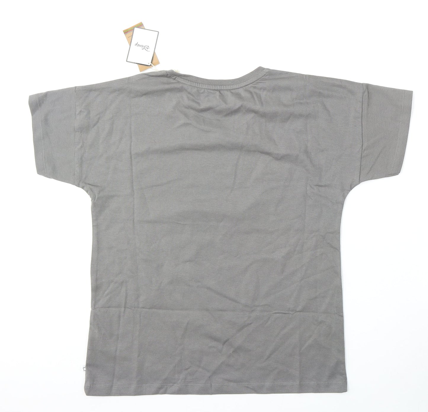 brand threads Womens Grey  Cotton Basic T-Shirt Size S Round Neck - Mickey Mouse