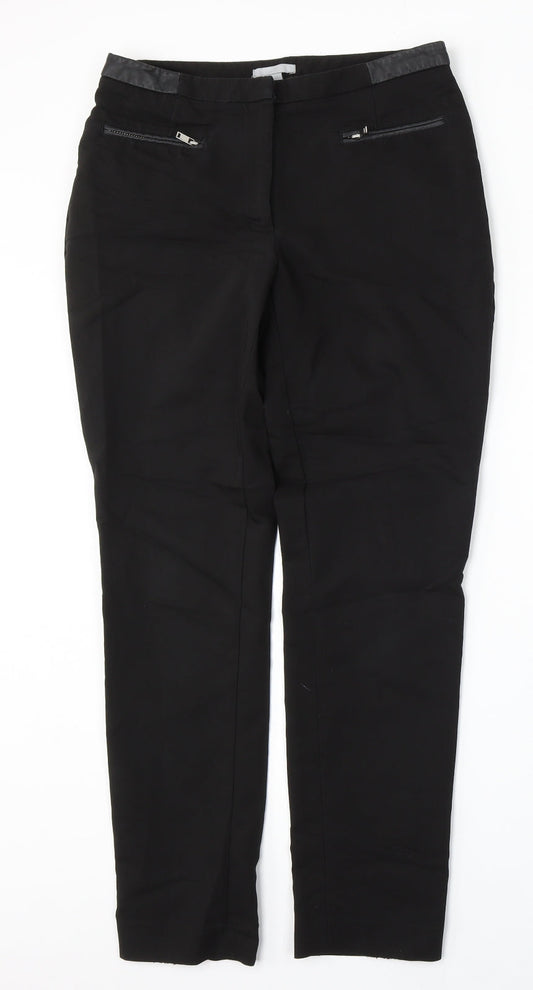 H&M Womens Black  Cotton Skinny Jeans Size 6 L27 in Regular Zip