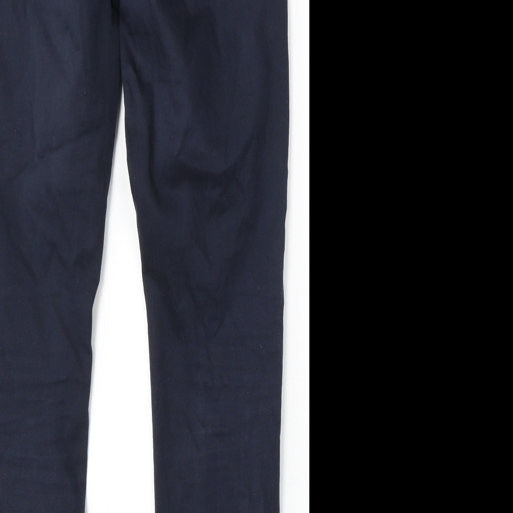 NEXT Womens Blue  Cotton Skinny Jeans Size 8 L29 in Regular Button
