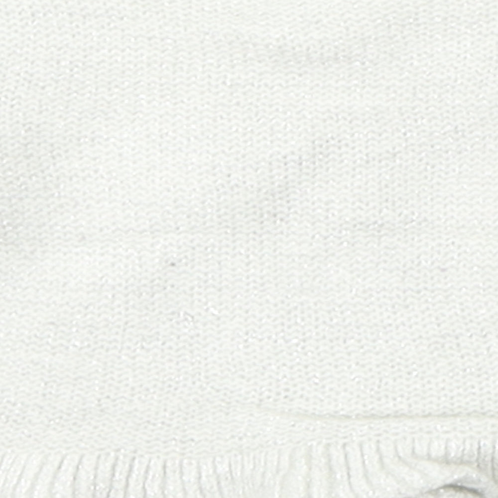 United Colors of Benetton Girls Silver  Viscose Cardigan Jumper Size 9-12 Months