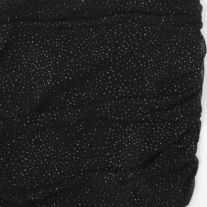 Chemistry Womens Black  Polyester Basic Tank Size 10 Square Neck