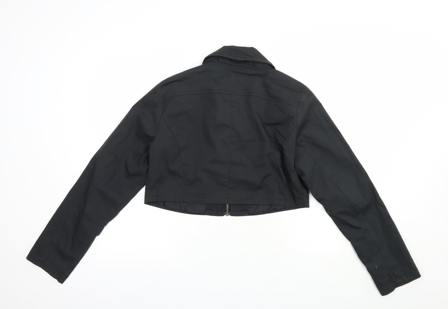 Jensen Womens Black   Jacket  Size 12  Zip - Cropped