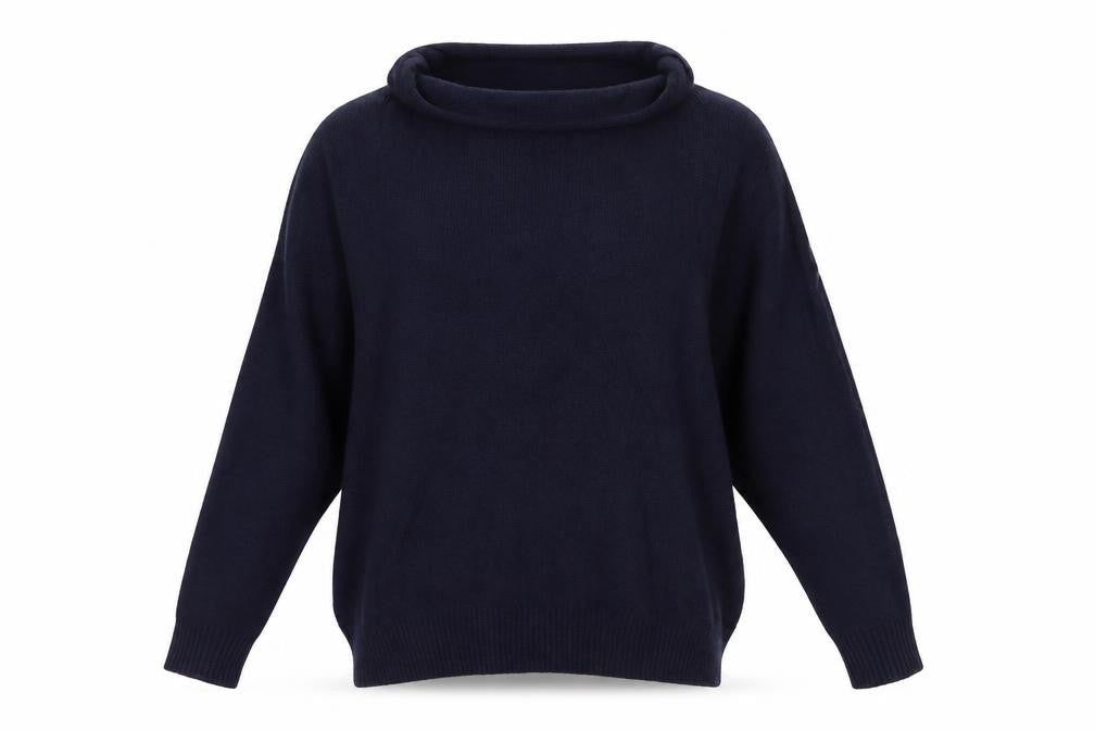 Phase Eight Womens Blue Roll Neck  Nylon Pullover Jumper Size XS