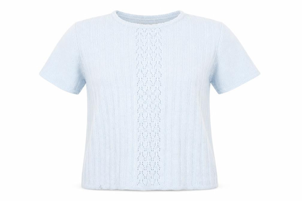 Bonmarché Womens Blue Crew Neck Acrylic Pullover Jumper Size M