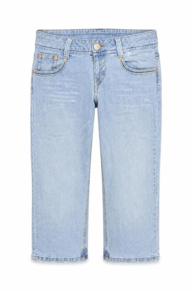 Refuse Womens Blue  Cotton Cropped Jeans Size 32 in L23 in Regular Zip