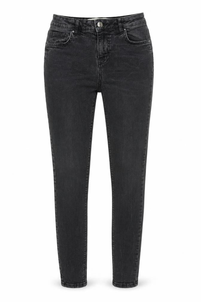 Denim & Co. Womens Black  Cotton Straight Jeans Size 8 L30 in Regular Zip