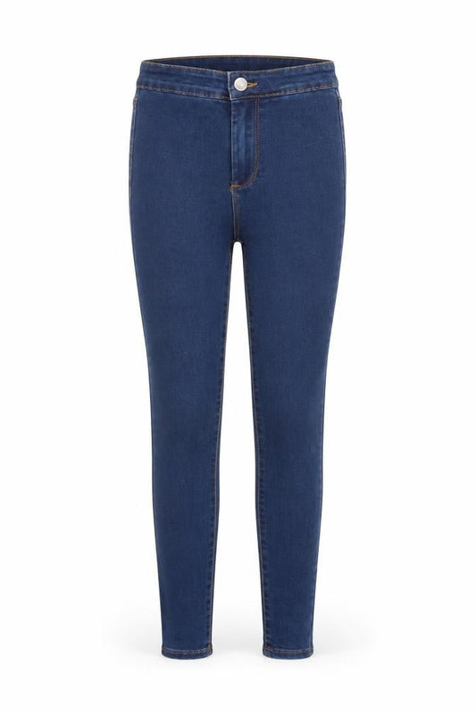 Denim & Co. Womens Blue  Cotton Straight Jeans Size 4 L27 in Regular Zip