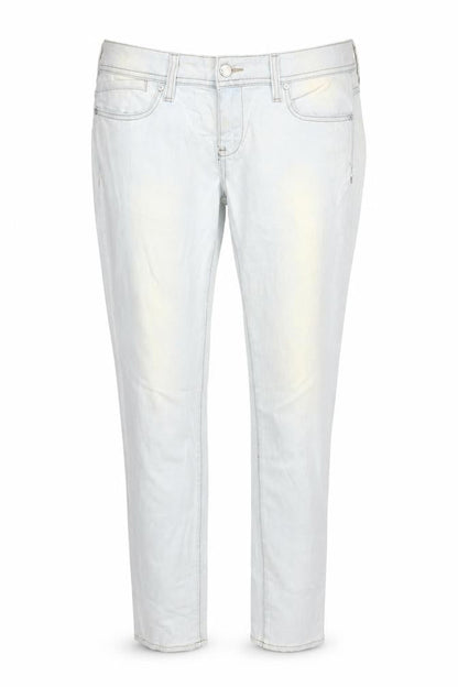 Mango Womens Blue  Cotton Straight Jeans Size 10 L30 in Regular Zip
