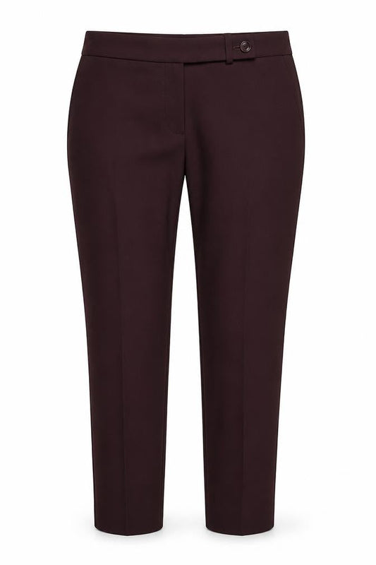 PURE Collection Womens Purple  Polyester Trousers  Size 12 L26 in Regular Zip