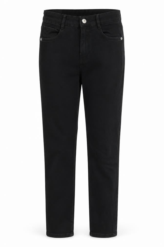 Zanzara Womens Black  Cotton Straight Jeans Size 8 L27 in Regular Zip