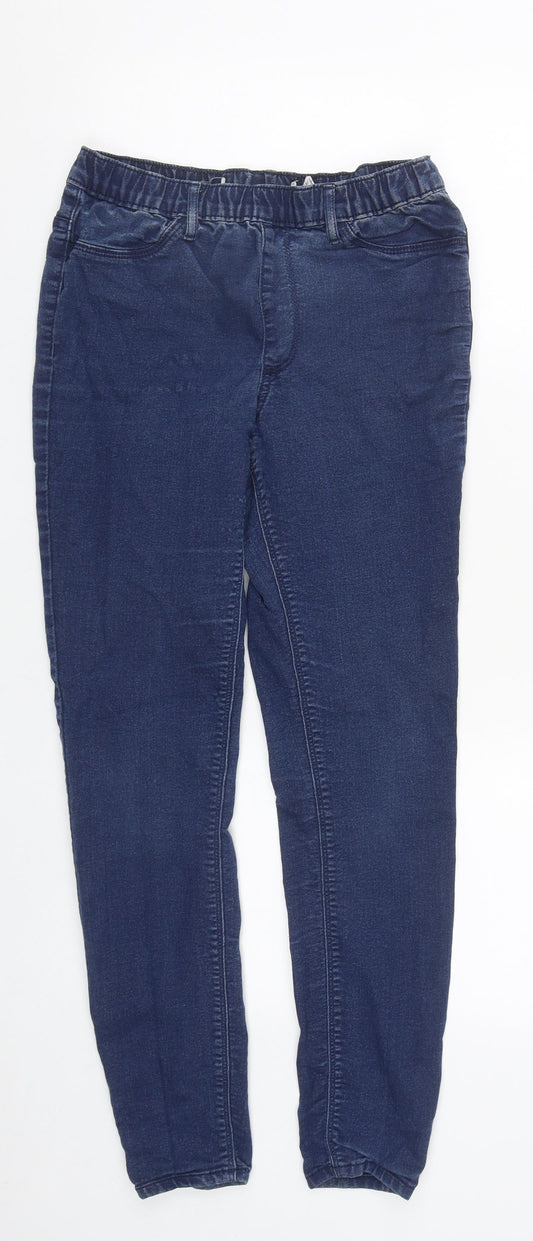 Preworn Womens Blue  Cotton Jegging Jeans Size 10 L27 in Regular