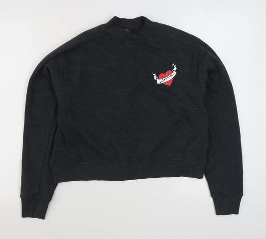 Forvever 21 Womens Grey  Cotton Pullover Sweatshirt Size M  Pullover
