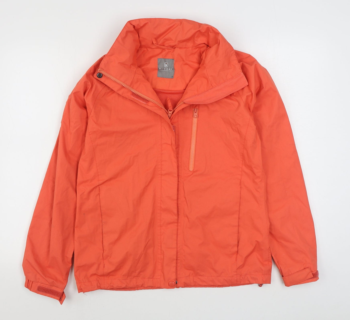 Hi Gear Womens Orange   Rain Coat Coat Size 10  Zip