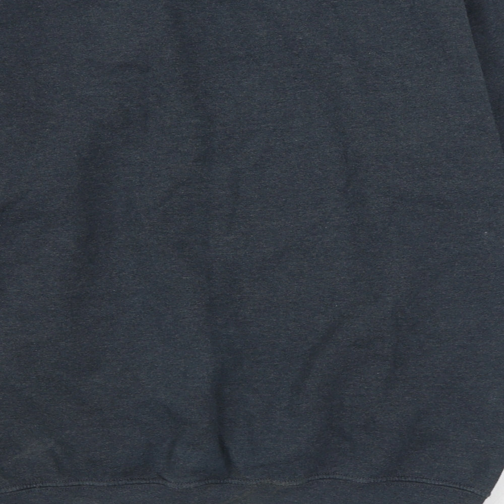 Gildan Mens Grey  Cotton Pullover Sweatshirt Size M