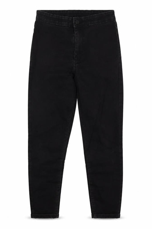 Denim Co Womens Black  Cotton Skinny Jeans Size 10 L24 in Regular Button
