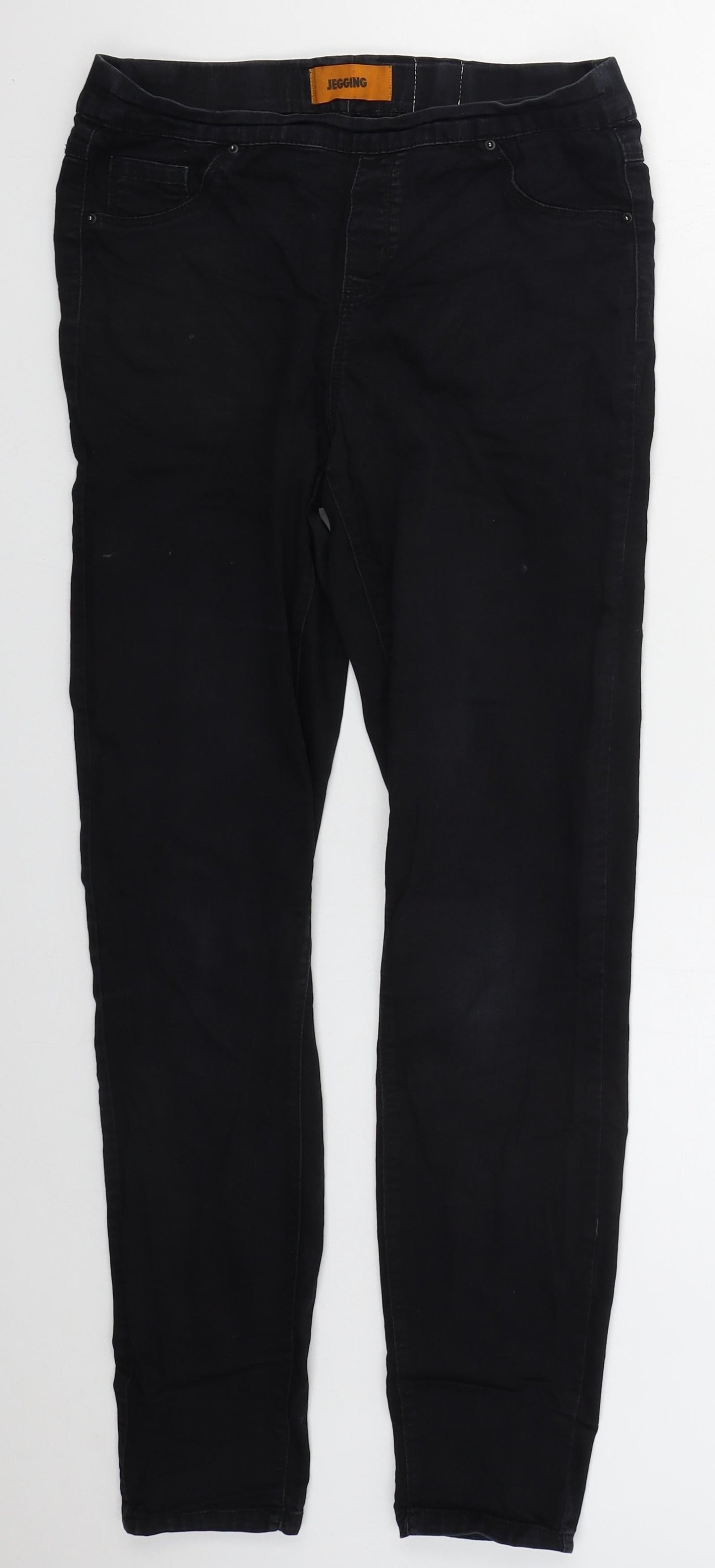 Preworn Womens Black  Cotton Jegging Jeans Size 29 in L28 in Regular
