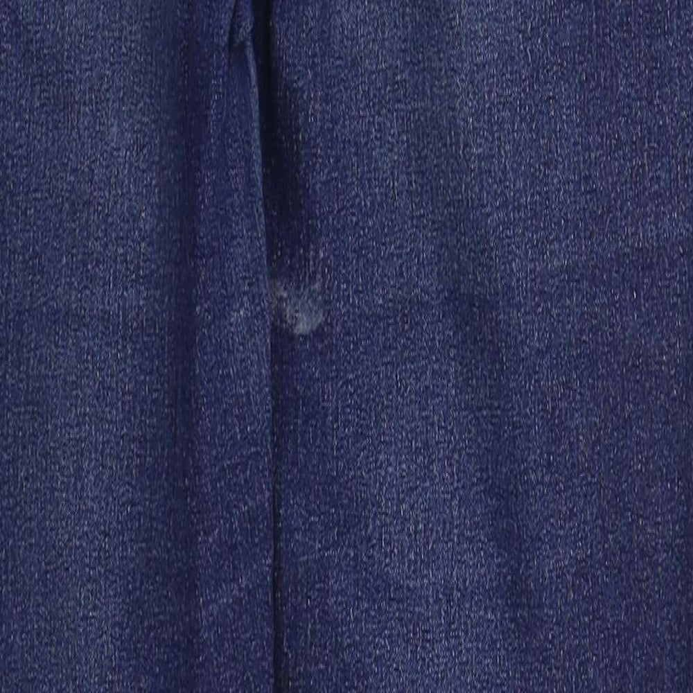 New Look Womens Blue  Cotton Skinny Jeans Size 10 L28 in Regular Button