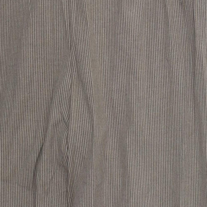 Essence Womens Brown Striped Polyester Trousers  Size 24 L29 in Regular