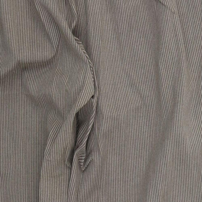 Essence Womens Brown Striped Polyester Trousers  Size 24 L29 in Regular