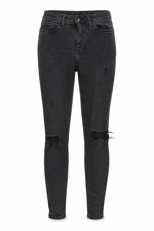 Denim Co Womens Black  Cotton Skinny Jeans Size 6 L28 in Regular Button