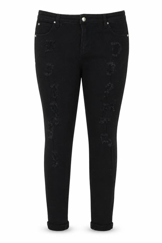 Affair Womens Black  Cotton Skinny Jeans Size 12 L28 in Regular Button