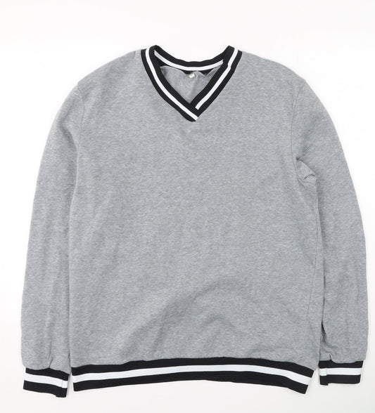 Preworn Womens Grey  Polyester Pullover Sweatshirt Size 3XL