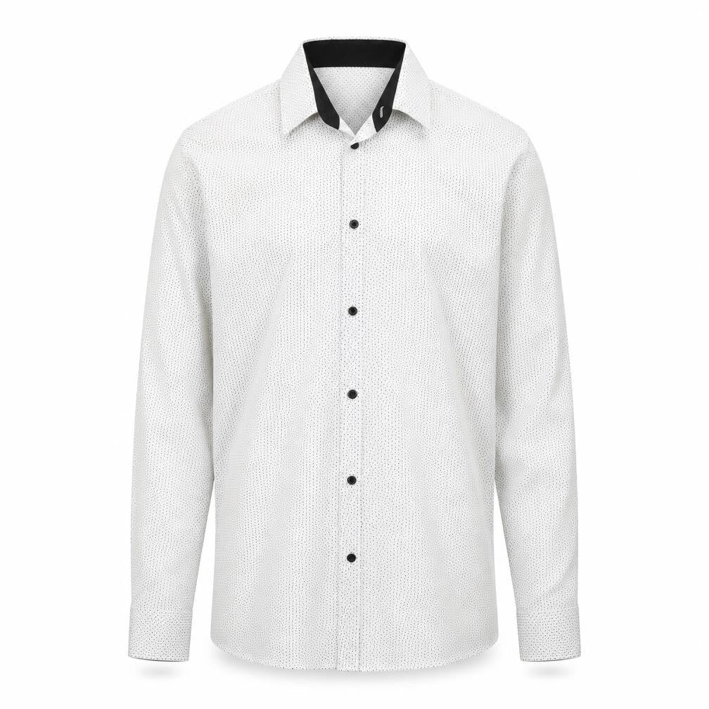 Cedarwood State Mens Ivory Polka Dot Cotton Button-Up Size 38 Collared