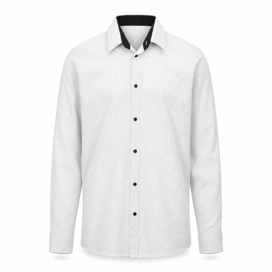 Cedarwood State Mens Ivory Polka Dot Cotton Button-Up Size 38 Collared