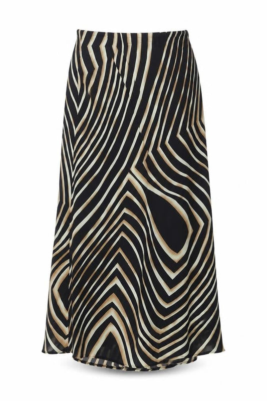 Classics Womens Brown Animal Print Polyester Maxi Skirt Size 36