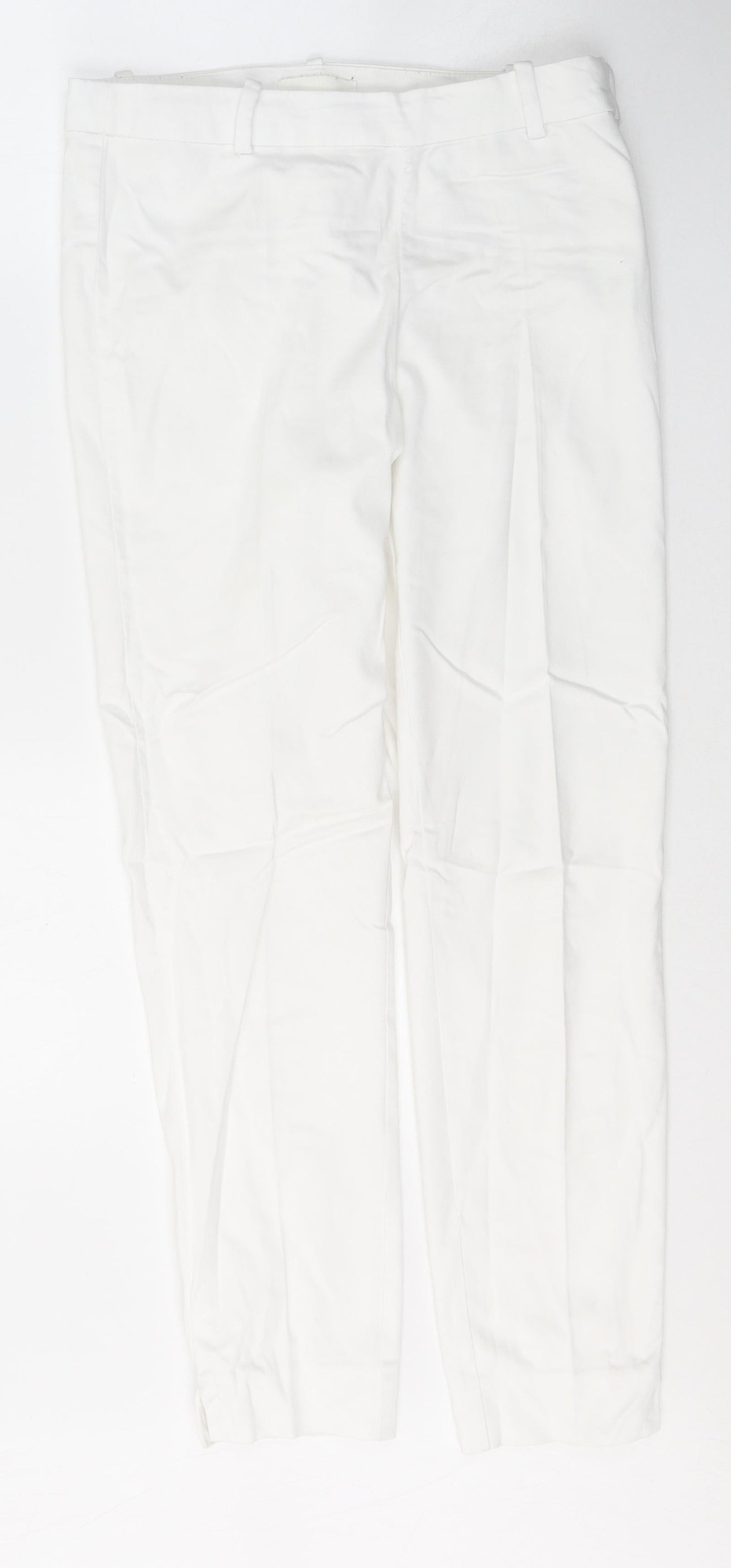 H&M Womens White  Cotton Jegging Jeans Size 10 L26 in Regular Zip