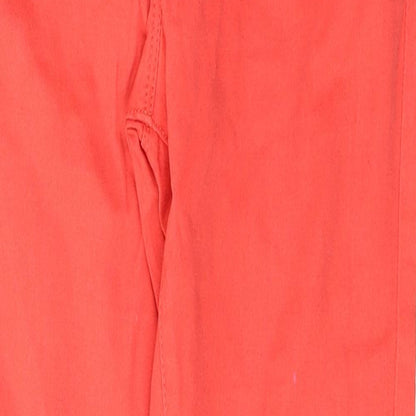 Marks & Spencer Womens Red  Cotton Jegging Jeans Size 8 L29 in Regular Button