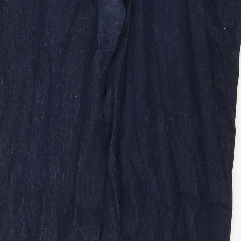 Denim & Co. Womens Blue  Cotton Skinny Jeans Size 12 L33 in Regular Button