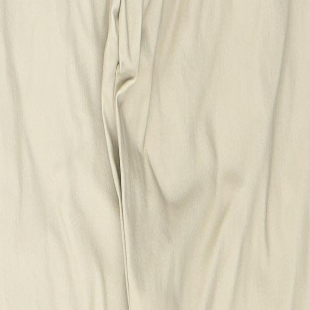 Zara Womens Beige  Cotton Skinny Jeans Size S L28 in Regular Button