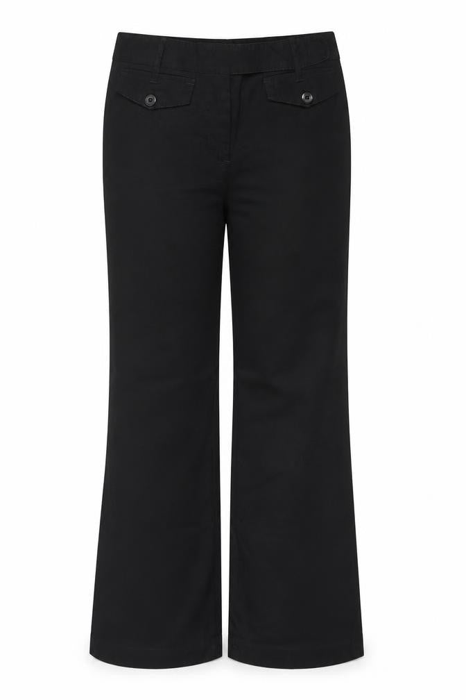 Papaya Womens Black  Viscose Trousers  Size 10 L28 in Regular Button
