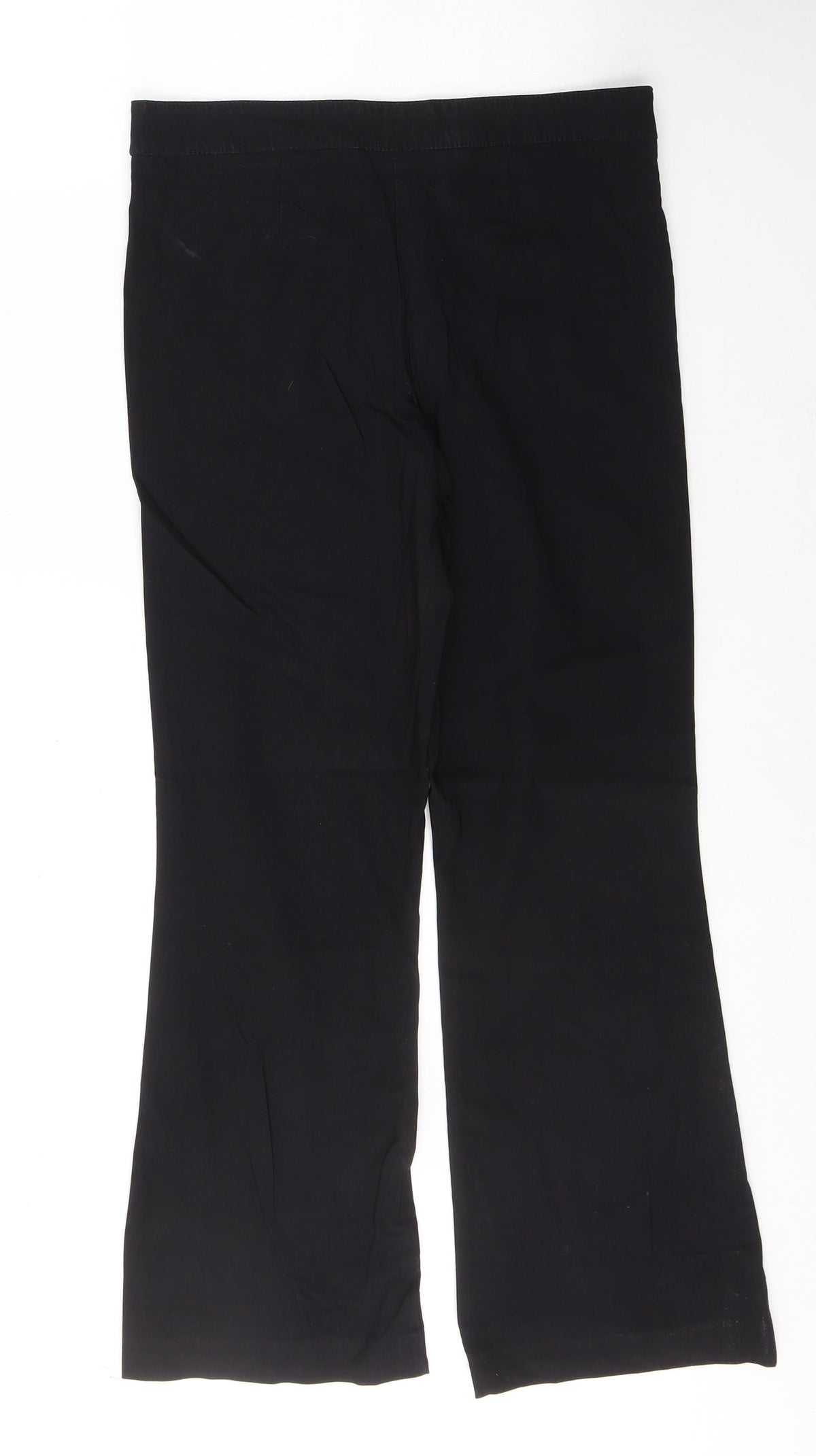 Papaya Womens Black  Viscose Trousers  Size 10 L28 in Regular Button