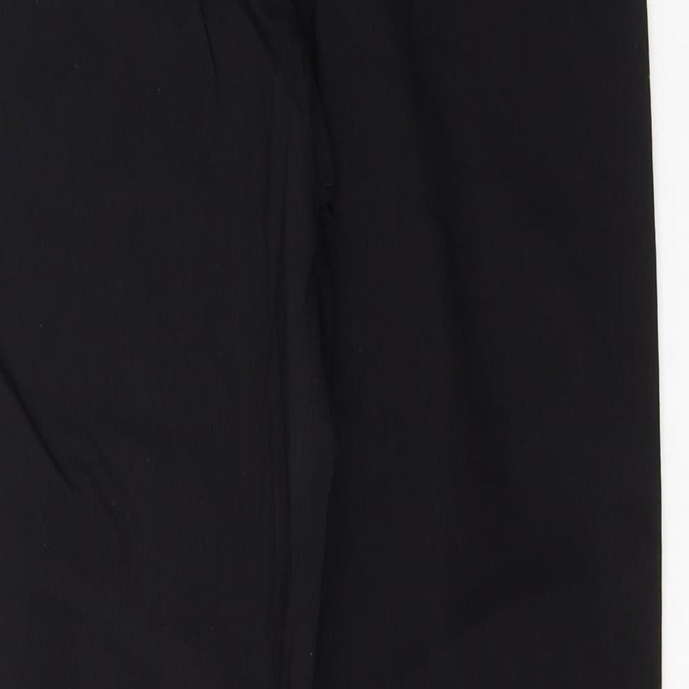Papaya Womens Black  Viscose Trousers  Size 10 L28 in Regular Button