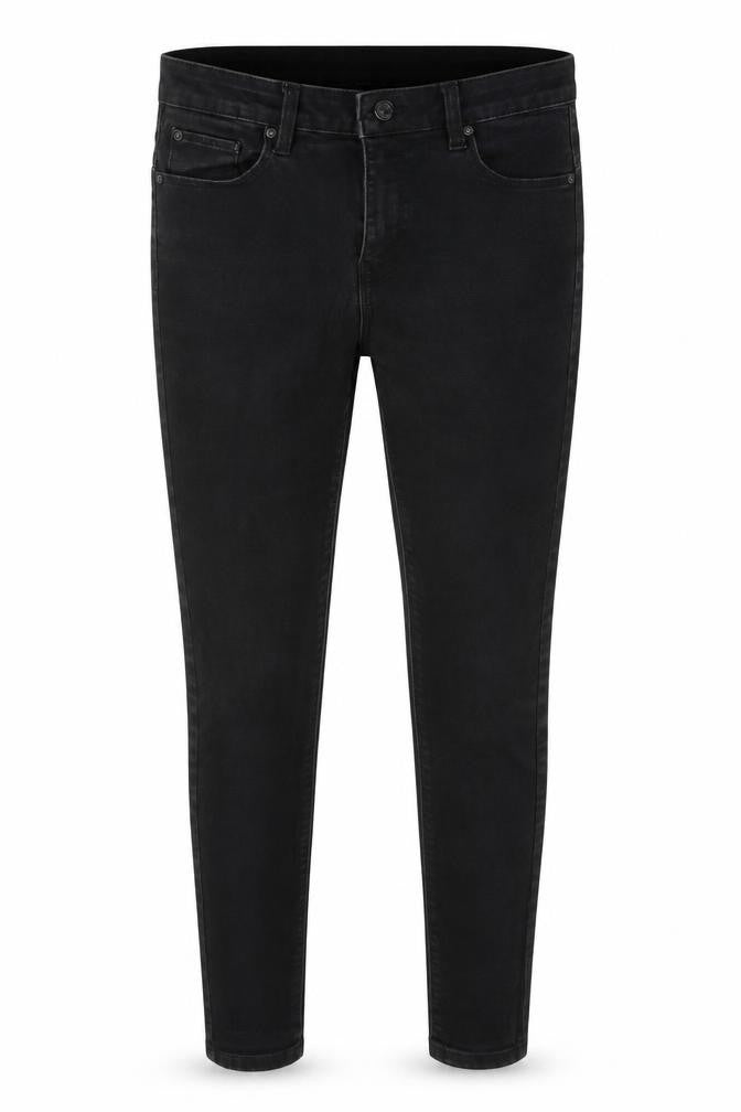 Denim & Co. Womens Black  Cotton Skinny Jeans Size 12 L29 in Regular Button