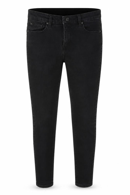 Denim & Co. Womens Black  Cotton Skinny Jeans Size 12 L29 in Regular Button
