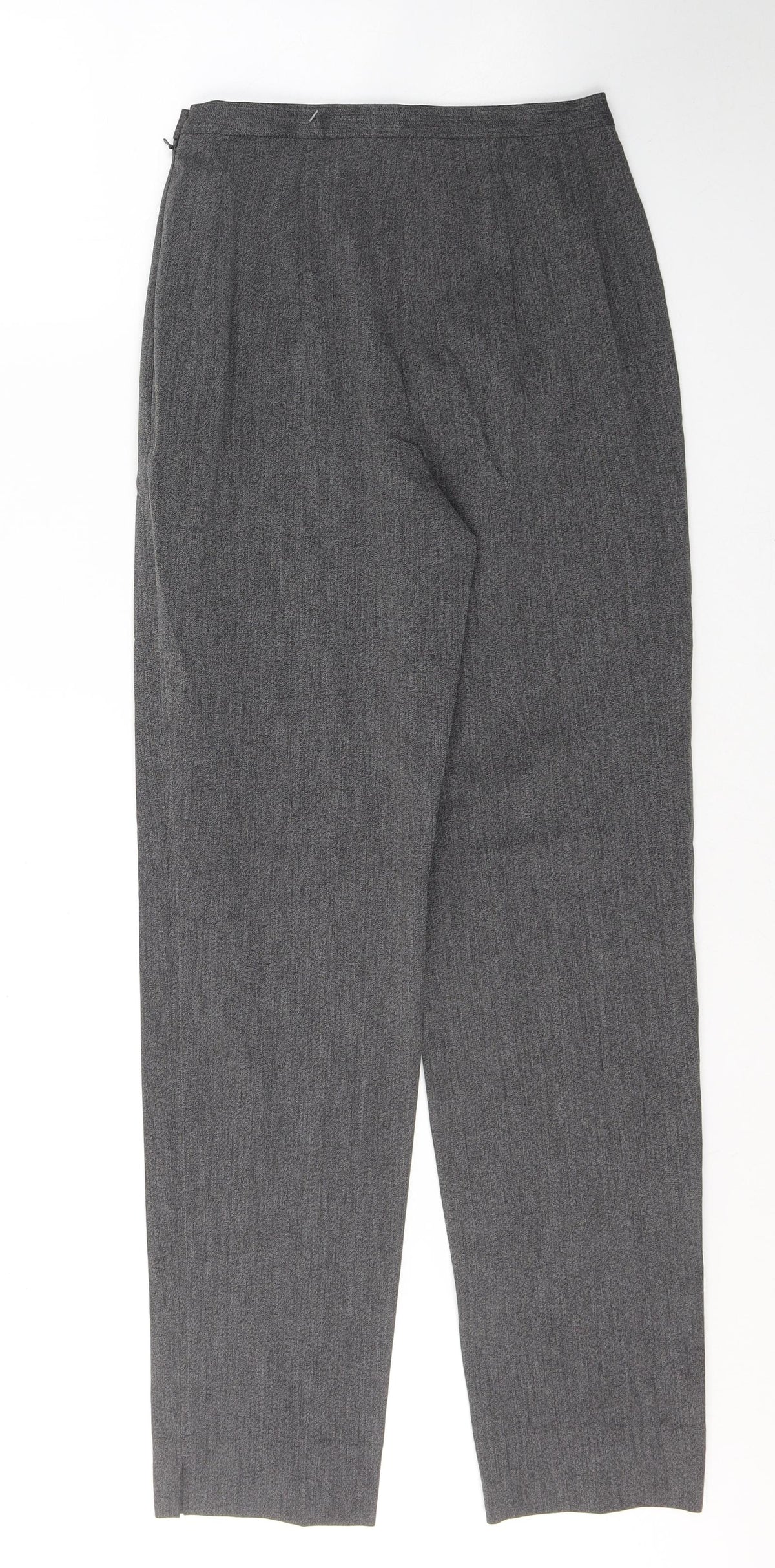 Preworn Womens Grey  Polyester Trousers  Size 8 L30 in Regular Zip