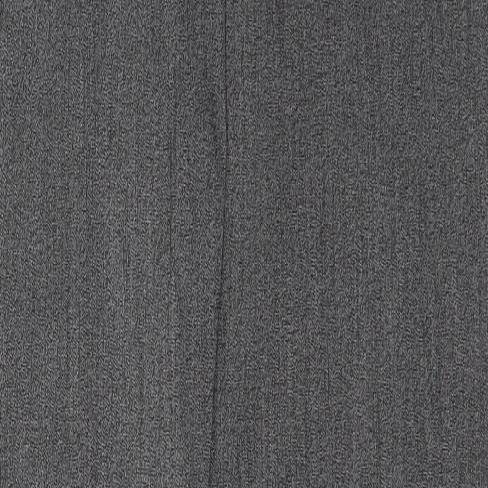 Preworn Womens Grey  Polyester Trousers  Size 8 L30 in Regular Zip