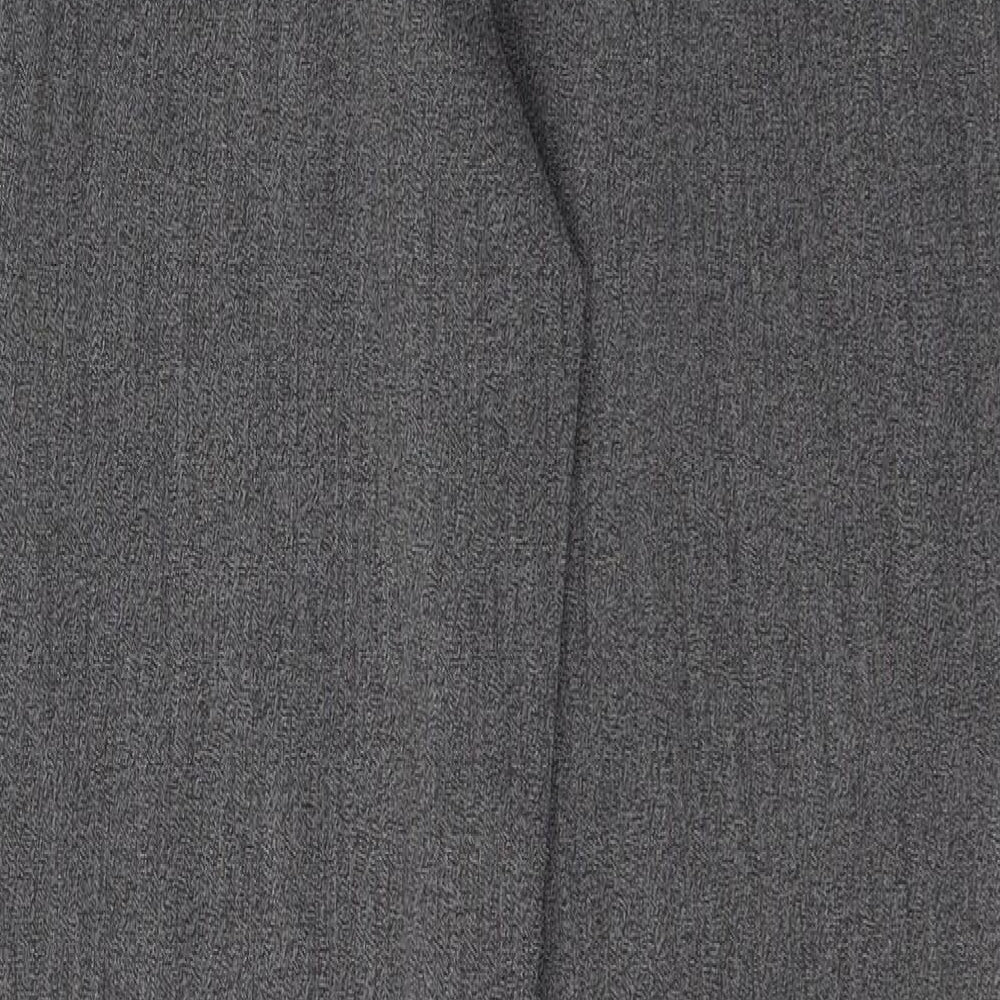 Preworn Womens Grey  Polyester Trousers  Size 8 L30 in Regular Zip