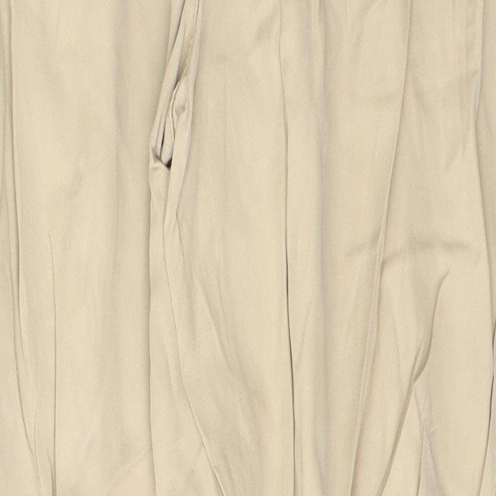 George Womens Beige  Lyocell Trousers  Size 12 L27 in Regular Button