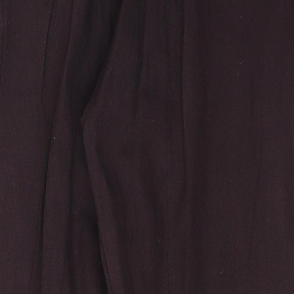 Marks and Spencer Womens Purple  Polyester Trousers  Size 12 L27 in Regular Button