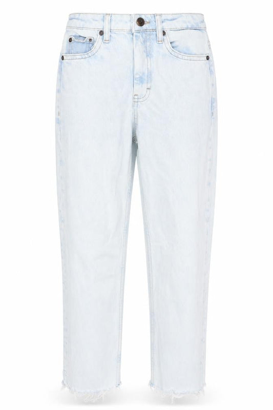 Topshop Womens Blue  Cotton Cropped Jeans Size 25 in L30 in Regular Button