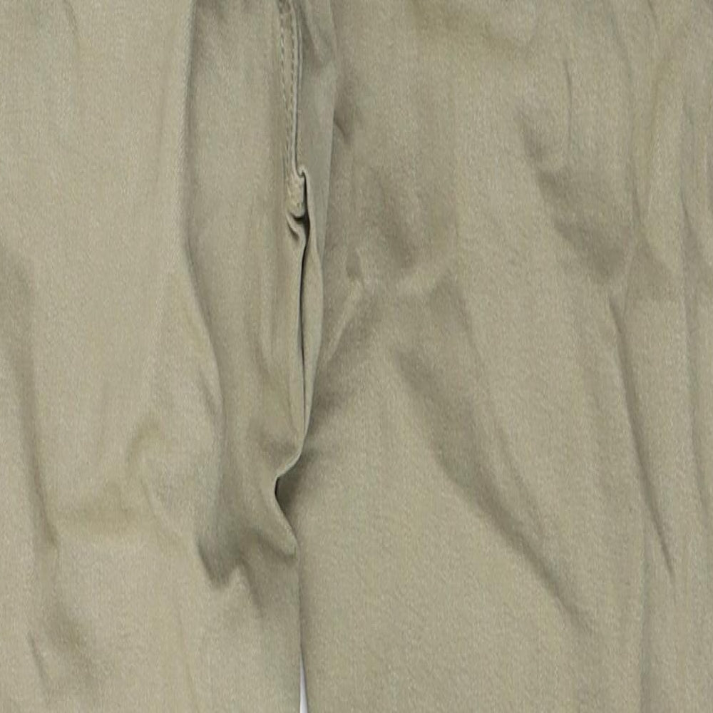 Denim & Co. Womens Green  Cotton Cropped Jeans Size 10 L26 in Regular Button