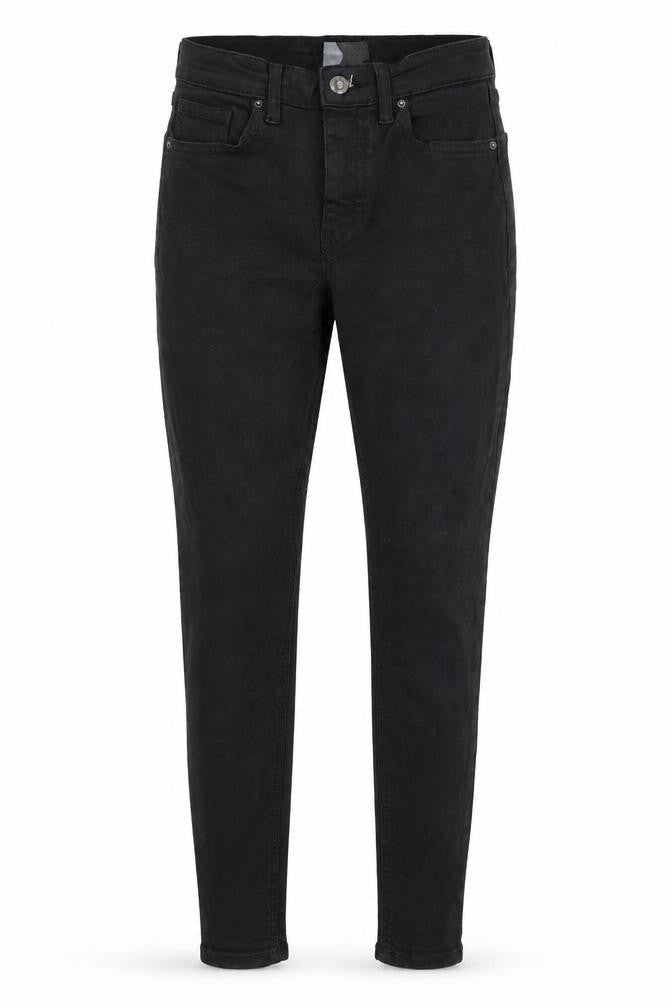 Topshop Womens Black  Elastane Skinny Jeans Size 25 in L32 in Slim Zip