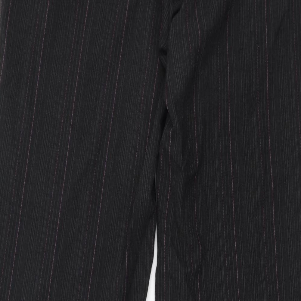 Gerry Weber Womens Grey Striped Polyester Trousers  Size 12 L30 in Regular Zip